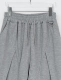[unisex] Helkan Keyring Pintuck Banding Wide Pants