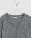 Rico Frill V-Neck Knit Cardigan