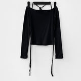 Highell Halter Shirring Off Shoulder