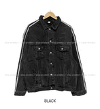 (UNISEX) Tres Line Denim Jacket