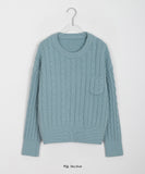 Mekin pocket cable knit