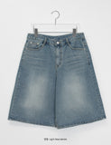 Hamund Washing Denim Bermuda Pants