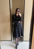 Ennis Shirring Wool Tweed One Piece