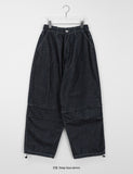 [unisex] Tenconi banding string parachute balloon raw denim pants