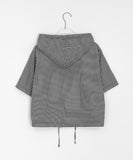 Shodley Check Nylon Hood Crop Shirt