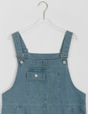 Makui Denim Suspender Long One Piece