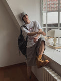 Scar embroidery bermuda pants
