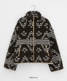 Vikin Wool Nordic Quilting Fleece Zip-Up Jumper