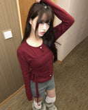 Deho brushed slim top cardigan