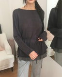 Jiren loose fit wool strap knit