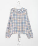 Shuita Summer String Check Hood Shirt