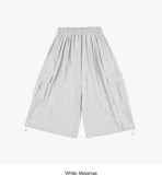 Maxi cargo wide sweat capri pants