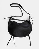 Teprin Leather Eyelet Zipper Shoulder Bag