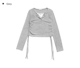 Ugi Color Layered Shirring T-shirt