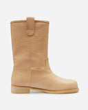 Casual loop leather ankle boots
