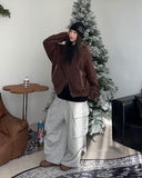 Radif color matching hood knit