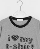 Essini Dot Patch Ringer Short Sleeve Tee