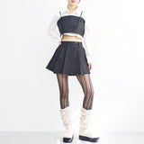 Ner shirt + bustier + pleated skirt set