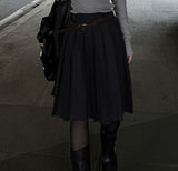 Long midi pleated skirt