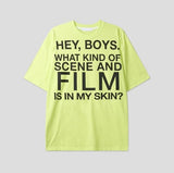 Film Lettering Oversized Short Sleeve T-shirt