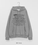 [unisex] Nemoe printed brushed over hoodie