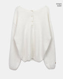 Sodan round neck henley neck loose wool long sleeve knit