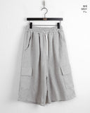 Dinple Oversized Fit Pile Bermuda Cargo Pants