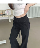 Banding Unique Cooling Patch Pocket Span Bootcut Pants