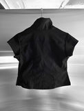 Mode Half-Neck Trench Blouse