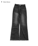 Era Star Patch Washing Damage Wide Pants