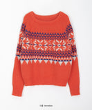 Clan Wool Nordic Snowflake Round Knit