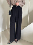 Ravet Pin Tuck Wide Slacks (Belt set)