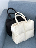 Durcan Waffle Padded Quilted Square Big Shoulder Bag