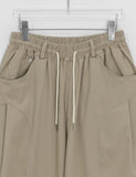 Kehilta Rivet Cotton Banding Balloon Wide Pants