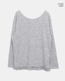 Herin Striped Frill Long-Sleeve T-Shirt