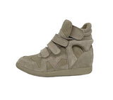 Cow Suede Velcro Strap High Top