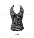 Bez Twin Stripe Halter Sleeveless