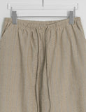 [unisex] Mubone Summer Stripe Linen Banding Wide Pants