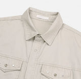 Bundry Waist Snap Pocket Short Sleeve Shirt