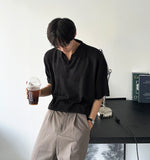 Summer Cool Boucle Collar Short Sleeve