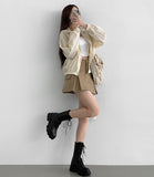 Daily Collar Light Shibori Windbreaker