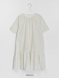 Lutet Layered Shirring Dot Mini One Piece
