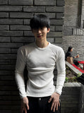 Muscle Fit Raglan Ribbed Knit