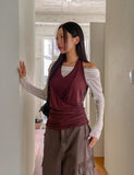 Heid Halter Layer Long Sleeveless