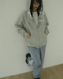 Kidder Check Lace Overfit Hood Zip-Up