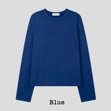 [BAISC] Dense Tencel Crop Long Sleeve Tee