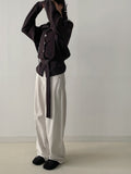 High Neck Belted Knit Cardigan