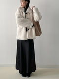 Toggle Duffel Half Fur Coat