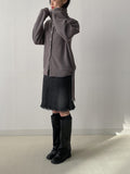 High Neck Belted Knit Cardigan