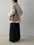Toggle Duffel Half Fur Coat